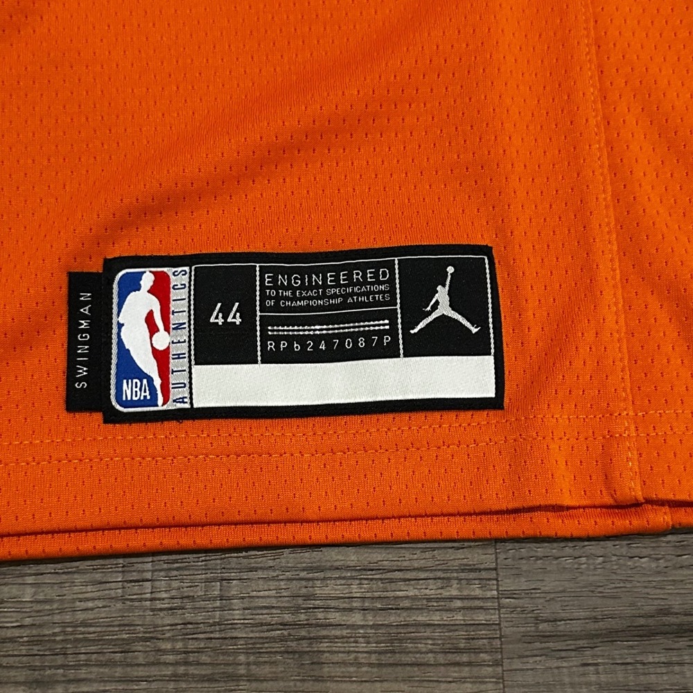Jordan Phoenix Suns Deandre Ayton #22 Statement Swingman Jersey Orange Med NWT - Picture 4 of 9